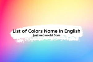 List of Colors Name in English with Pictures