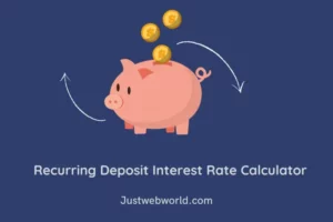 Recurring Deposit Calculator Online India