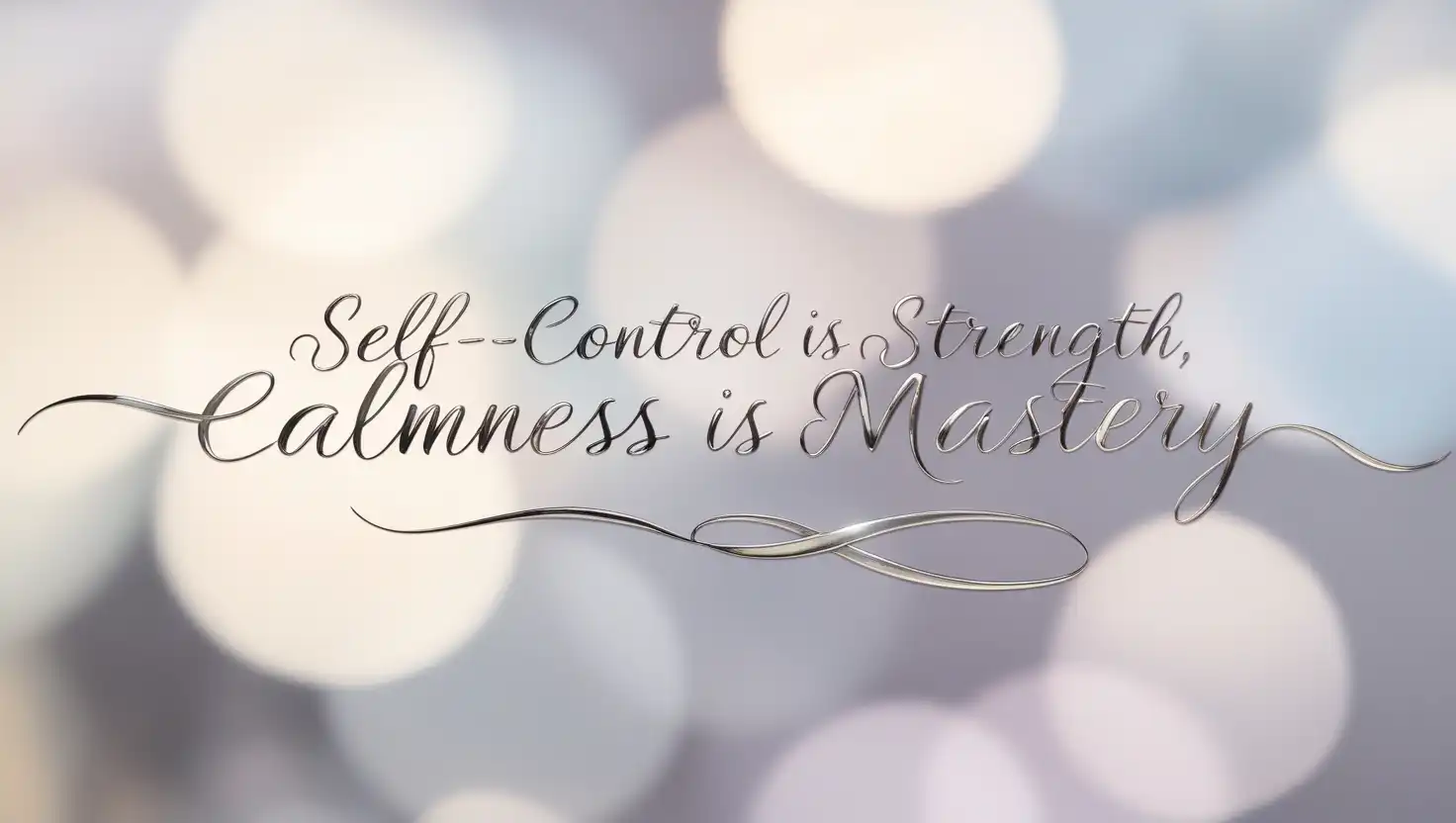 Self-Control is Strength, Calmness is Mastery. – Tymoff