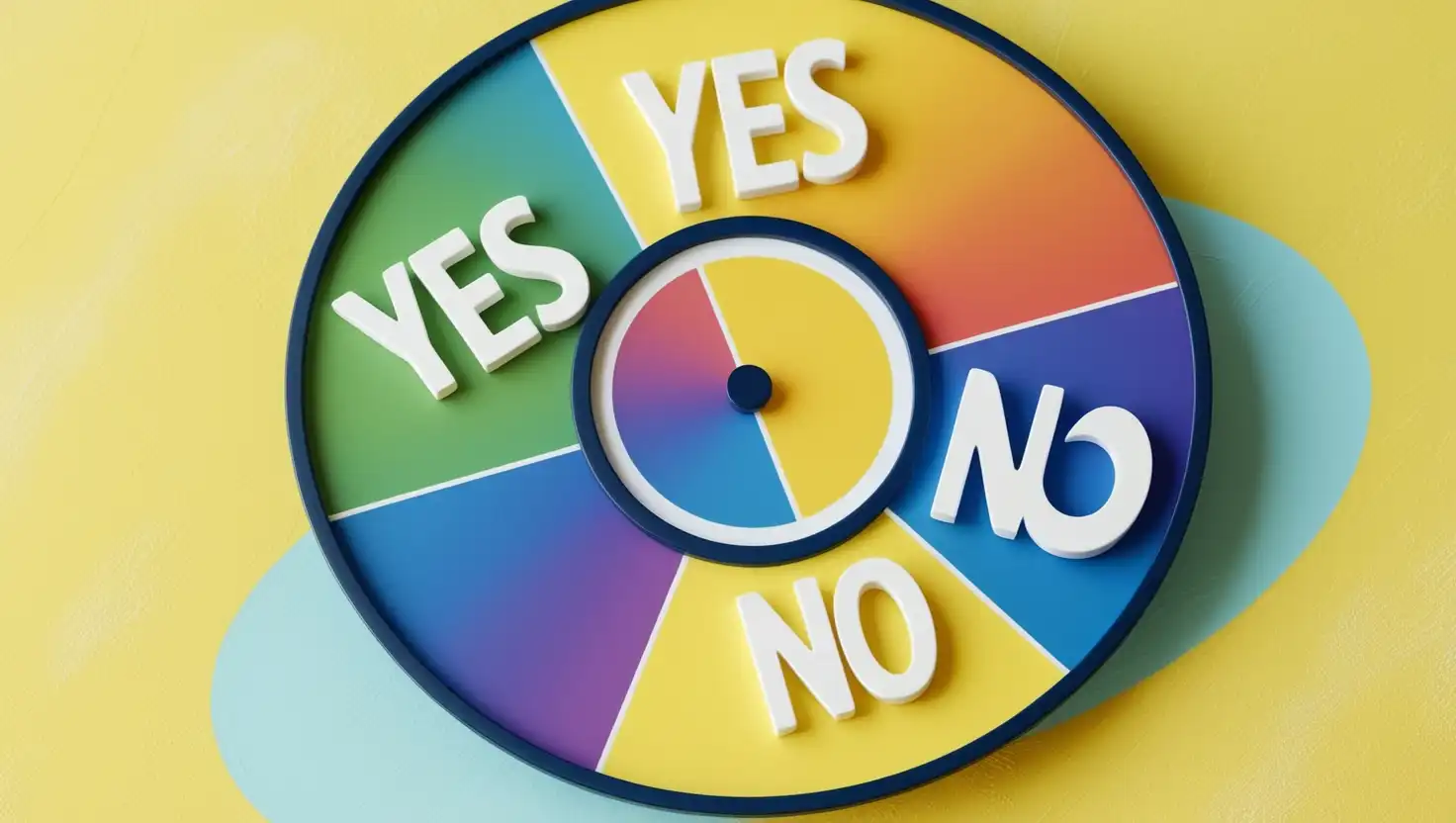 Spin the wheel Yes-No decision maker tool