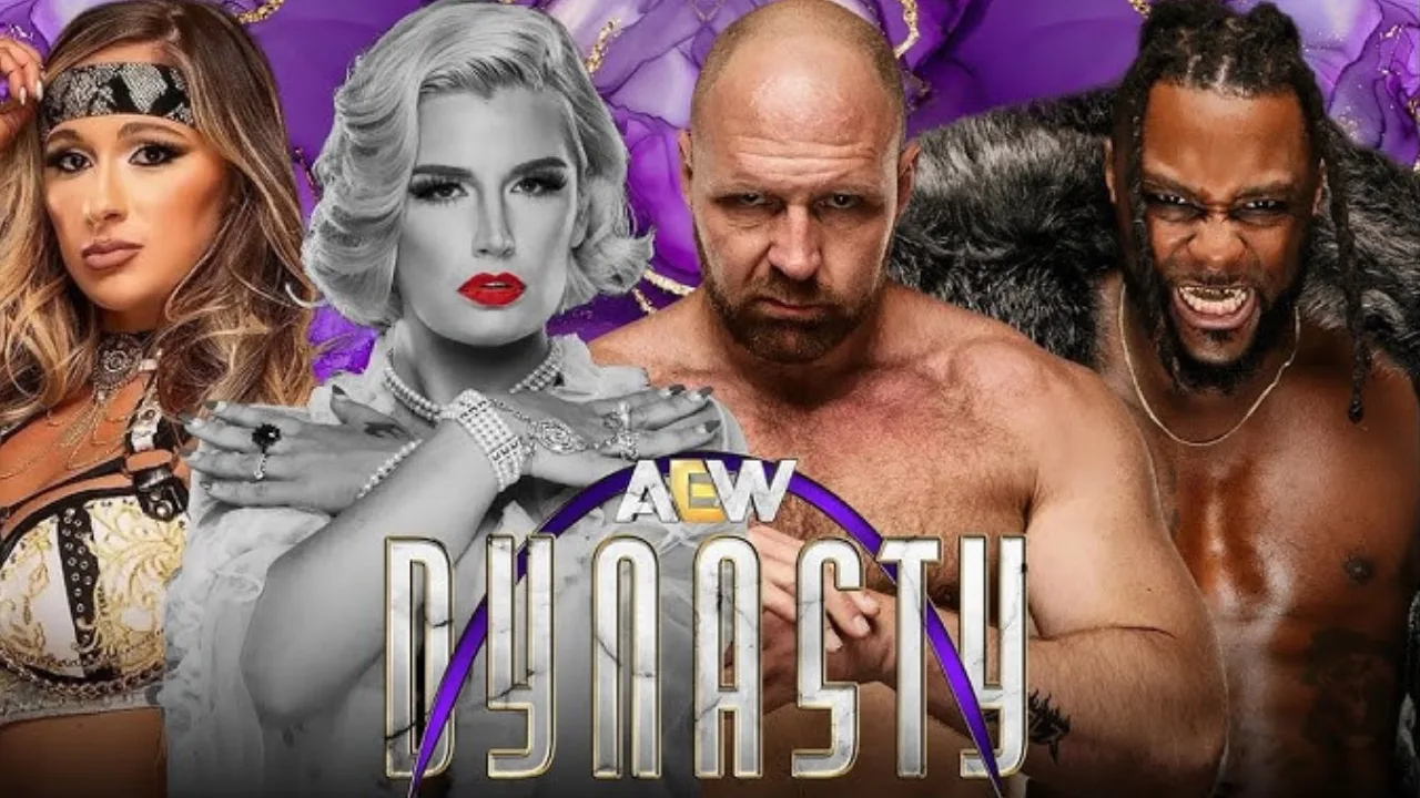 AEW Dynasty 2025 match card with all winners