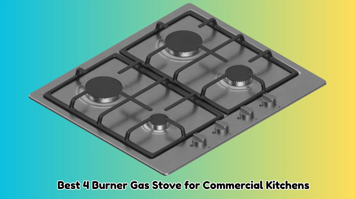 4 burner gas stove with oven for commercial cooking