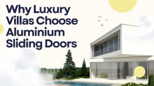 Aluminium sliding doors for luxury living room