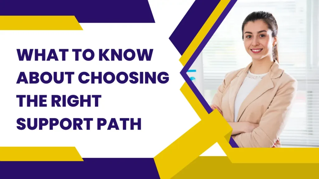 Choosing the right support path for independence