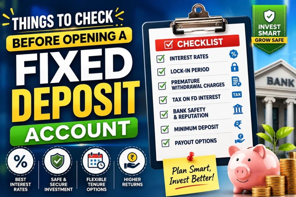 Best Things To Check Before Opening A Fixed Deposit Account