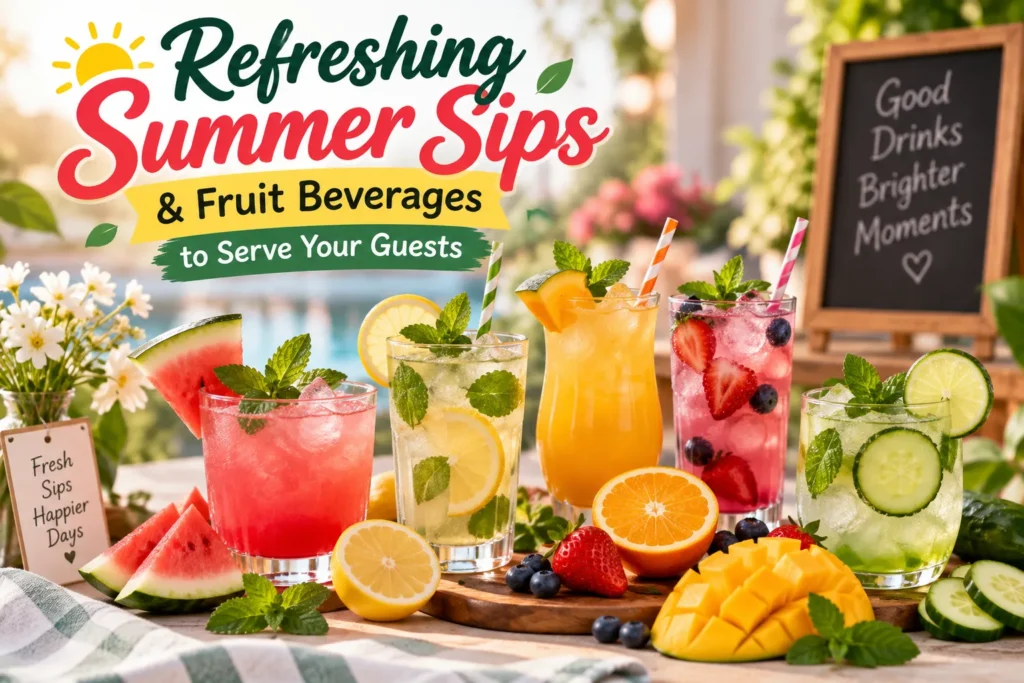 Refreshing Summer Sips To Serve Guests
