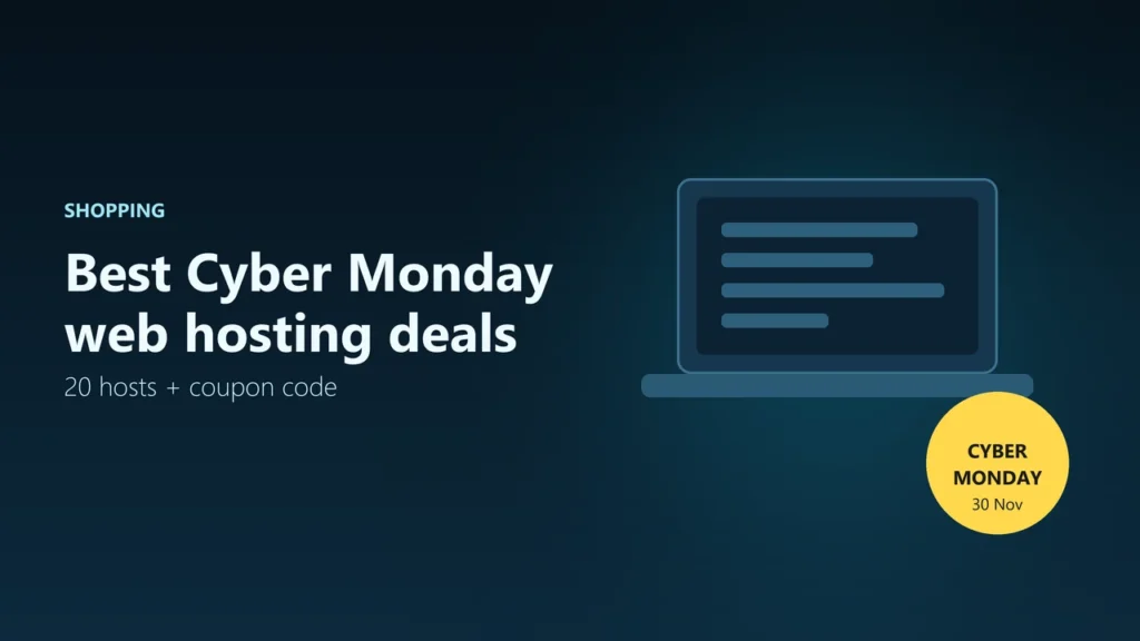 Illustration of a laptop with a Cyber Monday 30 November tag