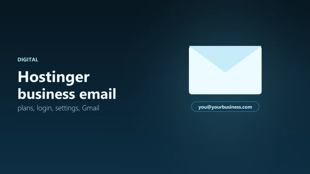 Illustration of an envelope with a custom business email address you@yourbusiness.com