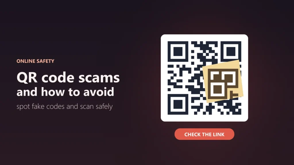 Illustration of a QR code with a fake QR sticker placed over part of it