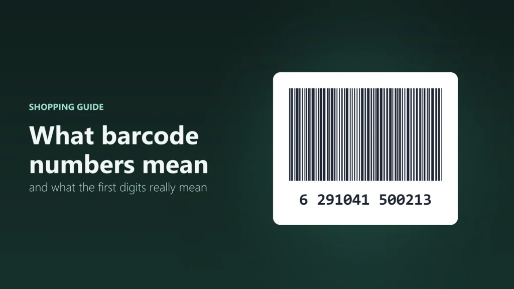 Illustration of a product barcode with the number 6291041500213